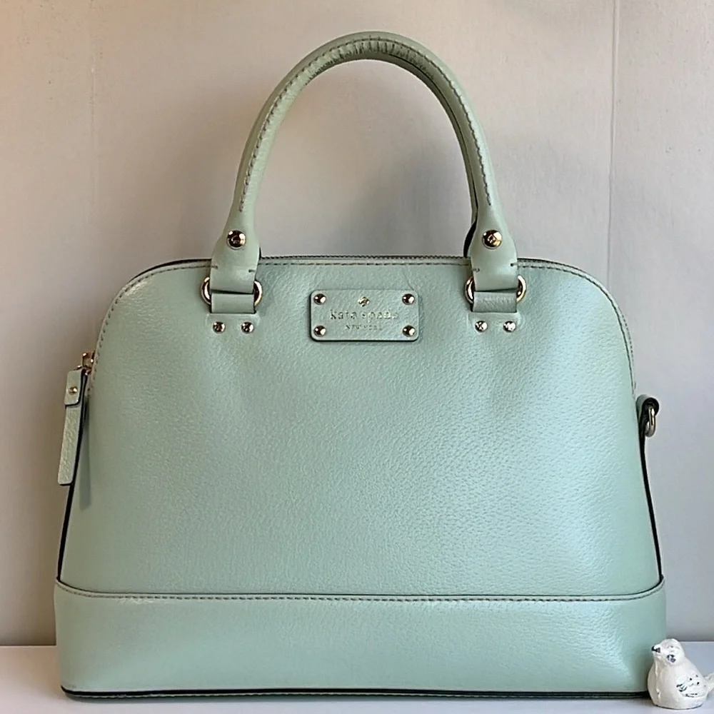 Kate Spade ♠️ Mint Green Genuine Leather Satchel Crossbody